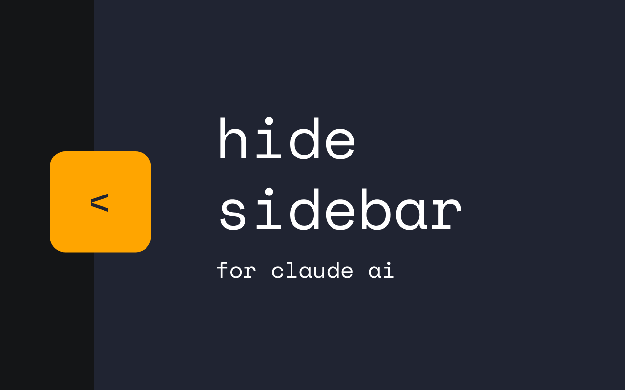 the store listing: hide sidebar, for claude ai